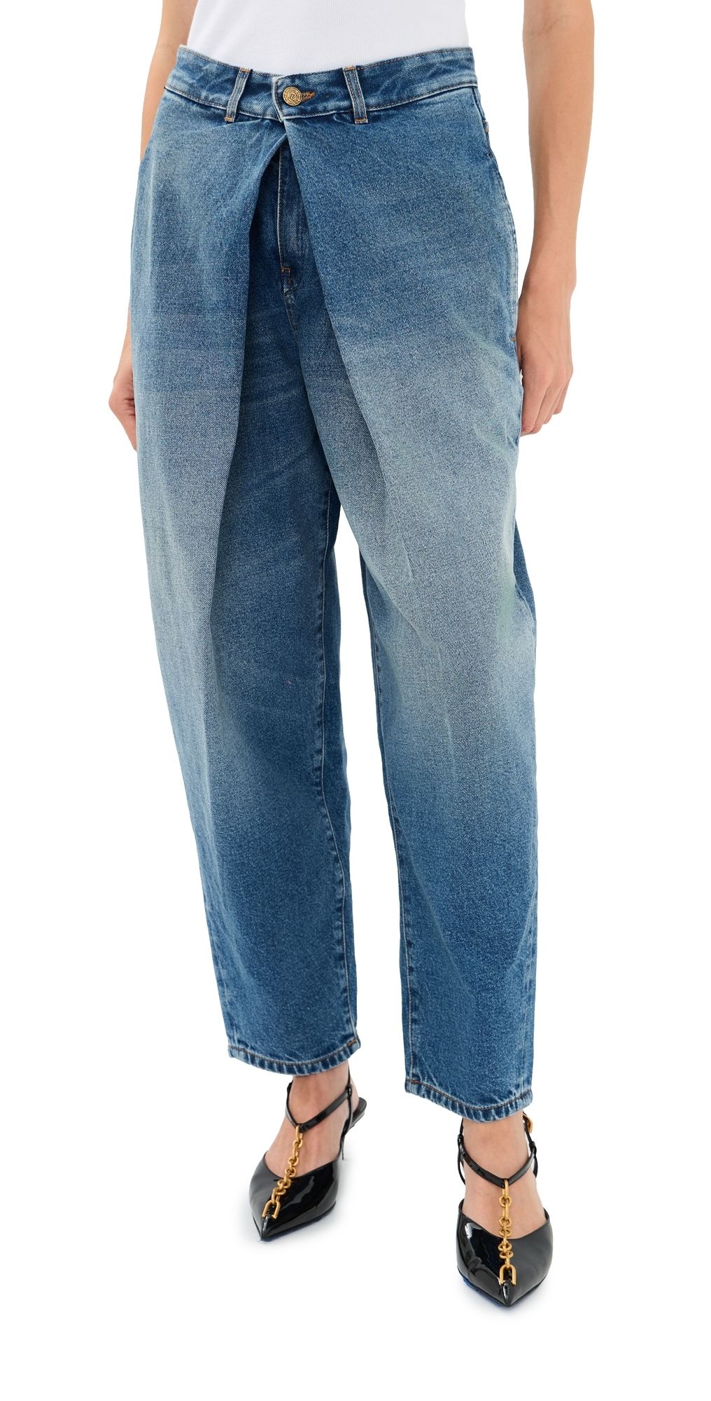 Balmain Barrel Denim Jeans Bleu Jean 42