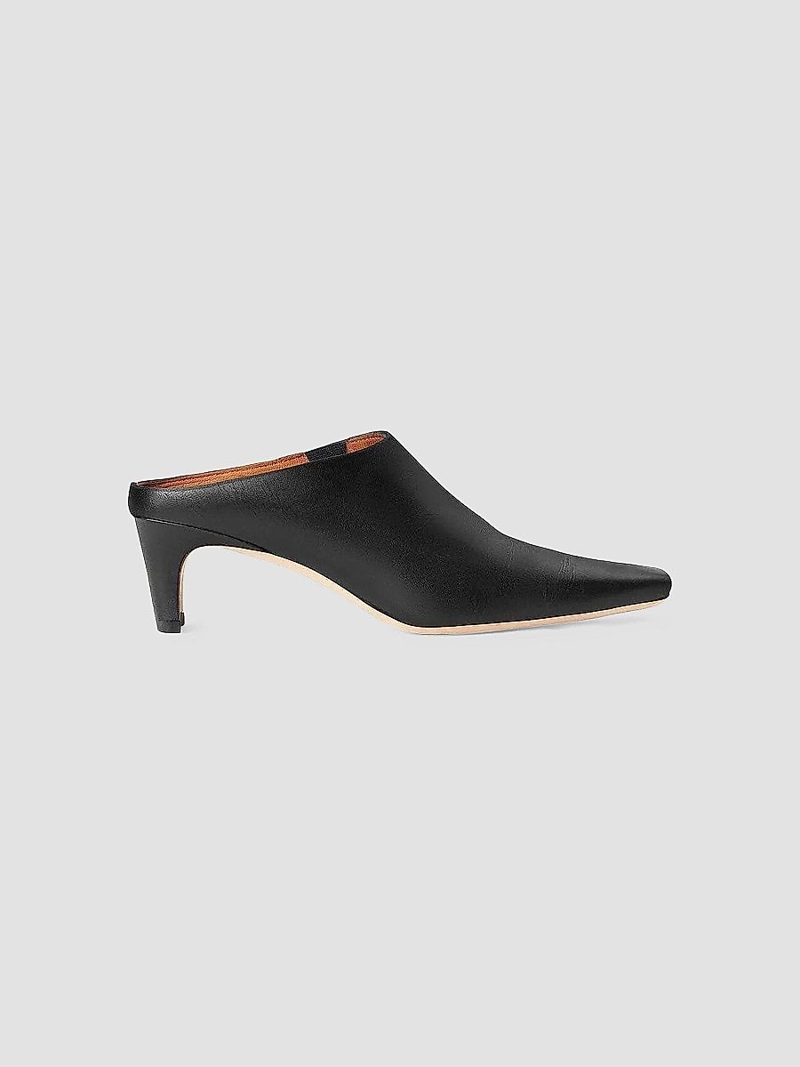 Staud Women's Wally 55MM Leather Mules - Black - Size 6