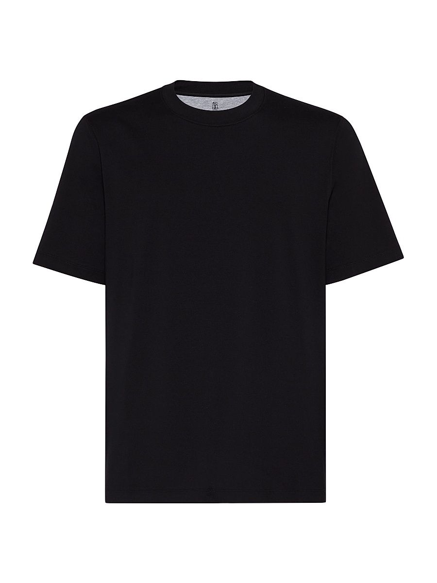 Men's Cotton Jersey Crew-Neck T-Shirt - Black - Size XXL