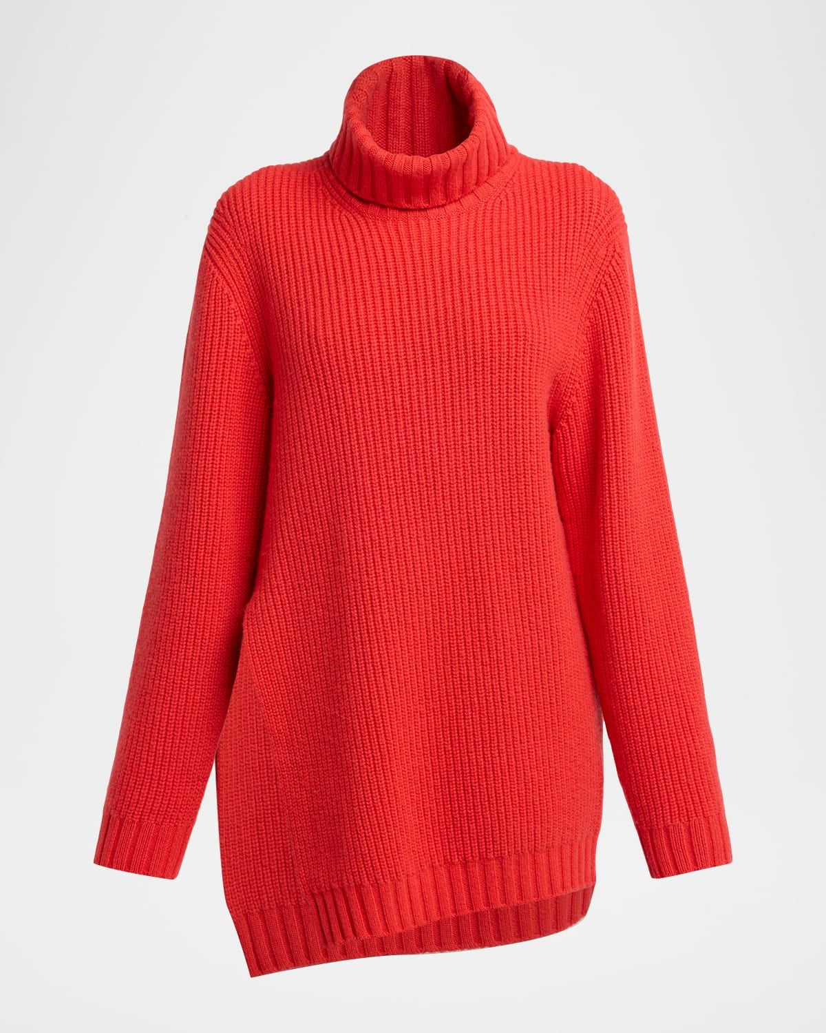 Ribbed Cashmere Turtleneck Sweater