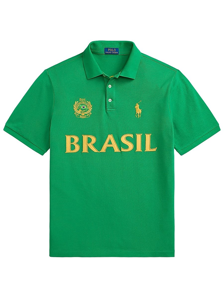 Men's Brasil Knit Cotton Polo Shirt - Cruise Green - Size XXL
