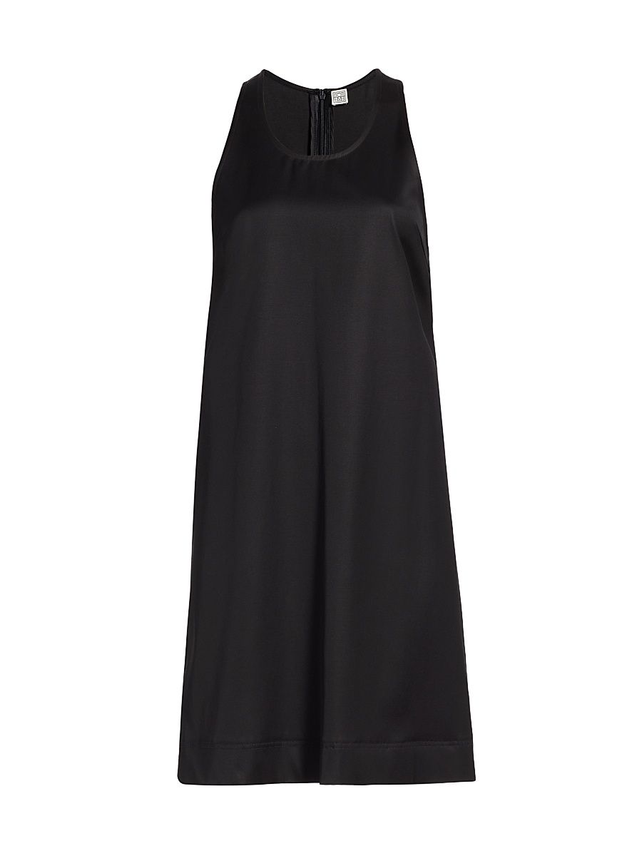 Women's Chintz Scoopneck A-line Minidress - Black - Size 8