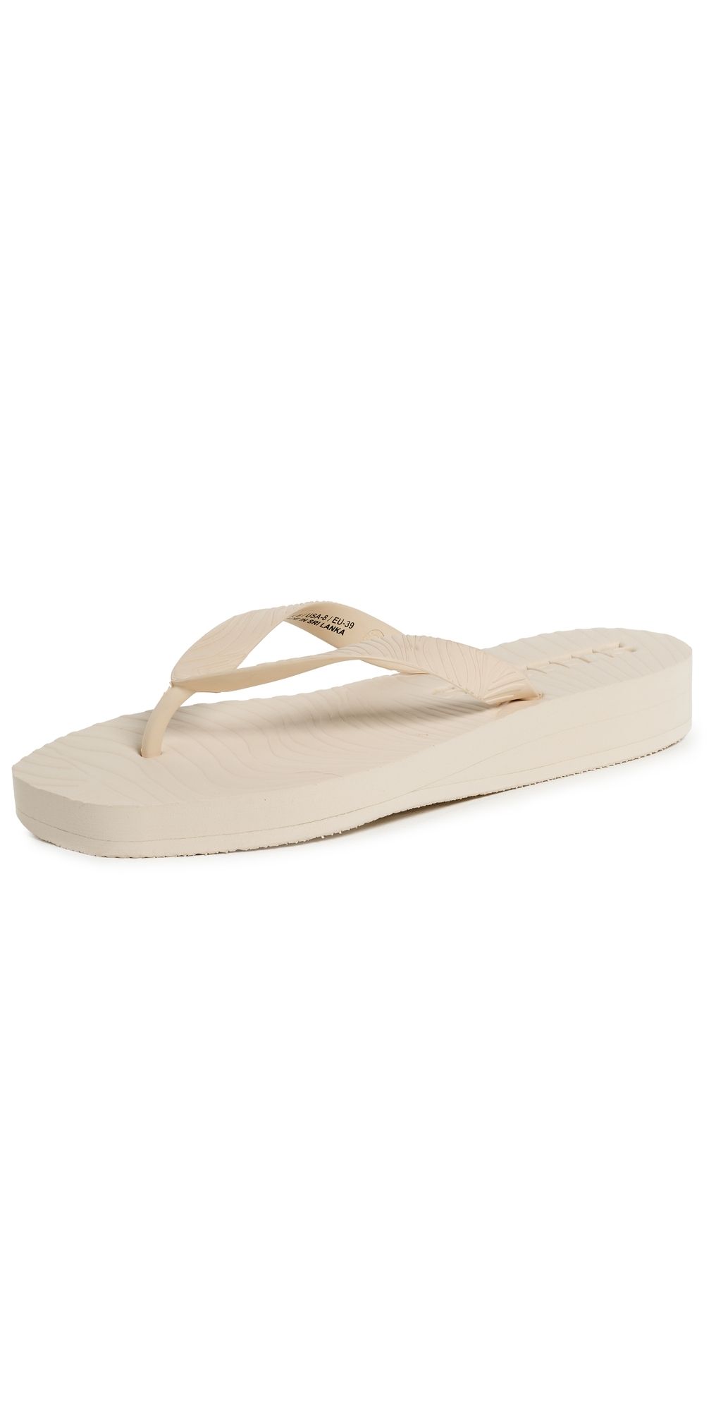 SLEEPERS Platform Flip Flops Eggnog 36