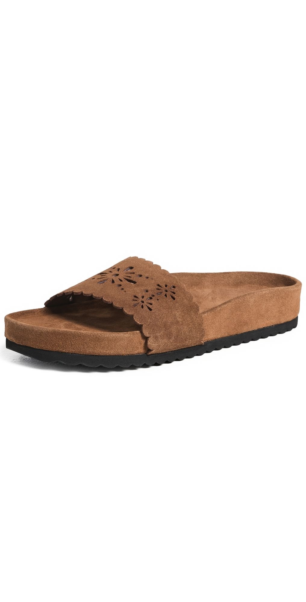 Free People Shore Cut Out Footbed Sandals Light Toffee 10