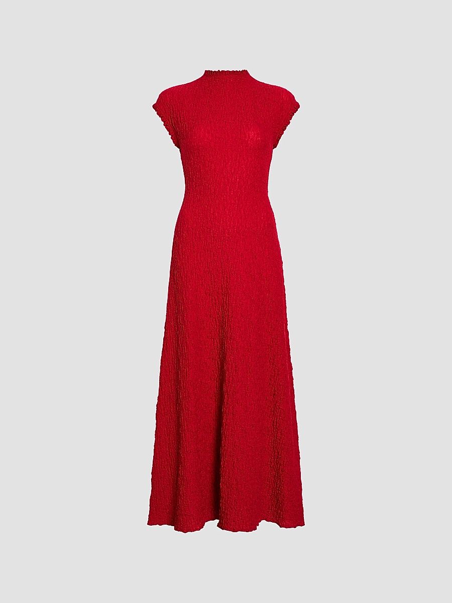 Proenza Schouler White Label Women's Cleo Stretch Jersey Jacquard A-Line Midi Dress - Red - Size XL