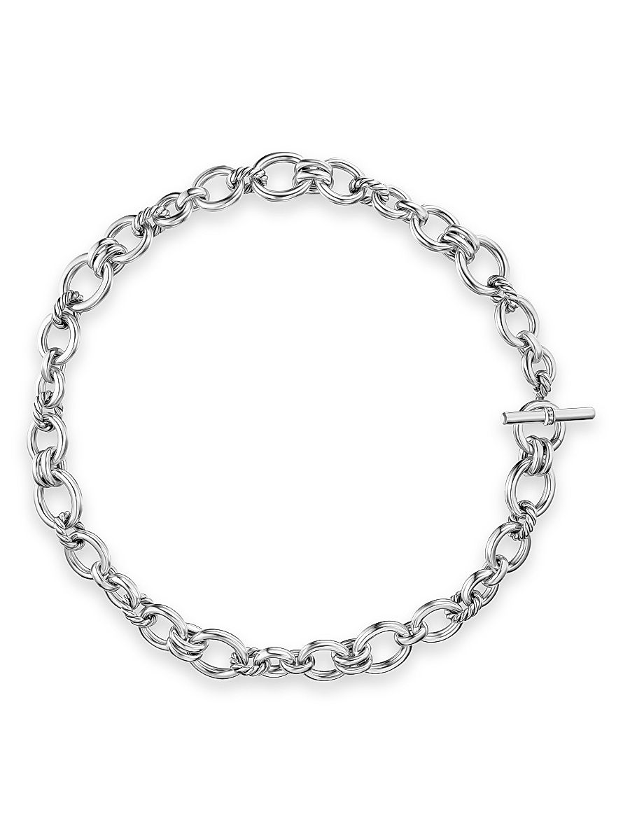 Women's DY Mercer Chain Necklace in Sterling Silver - Diamond - Size 17