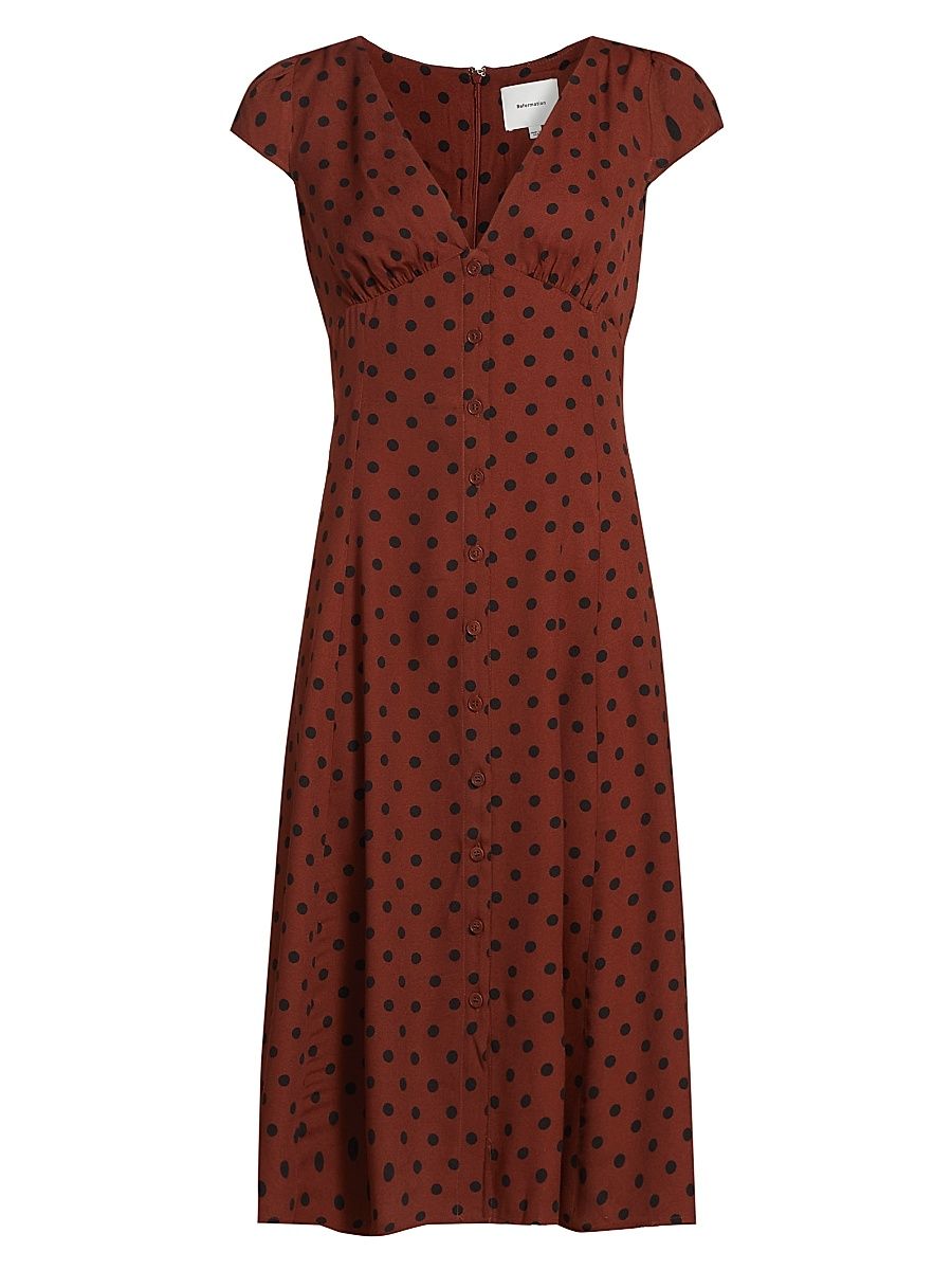 Women's Wilda Polka-Dot Dress - Fig Jam Dot - Size 10