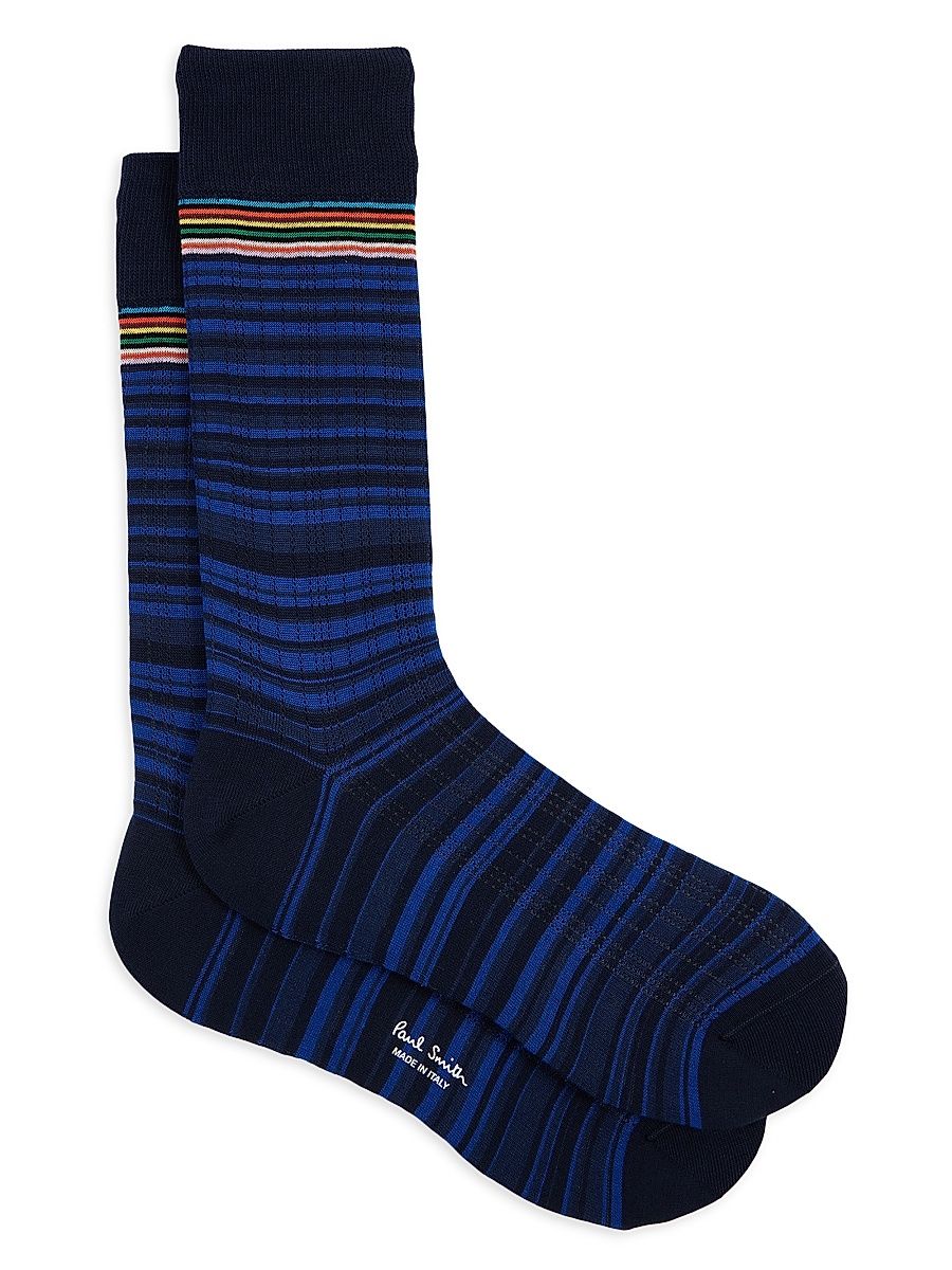 Men's 2-Pack Maury Signature Shadow Stripe Socks - Navy Black
