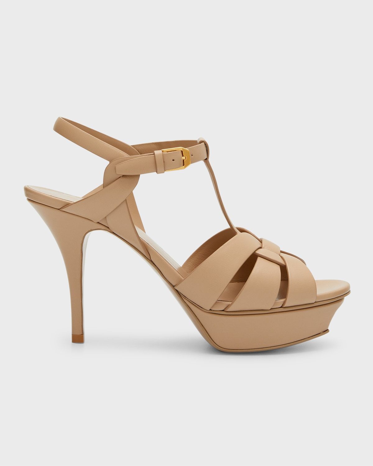Tribute Leather T-Strap Platform Sandals