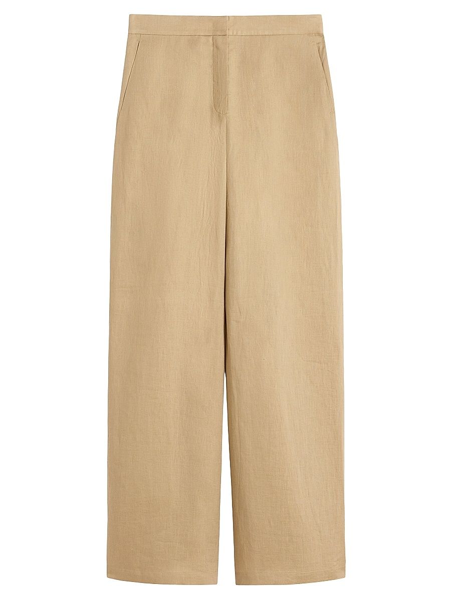 Women's Pure Linen Canvas Trousers - Colonial - Size 16