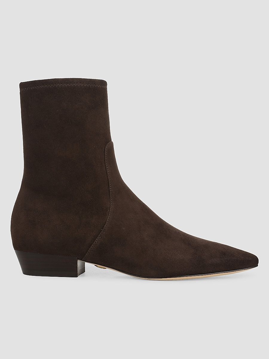 Women's Glinda 25MM Suede Ankle Boots - Espresso - Size 10
