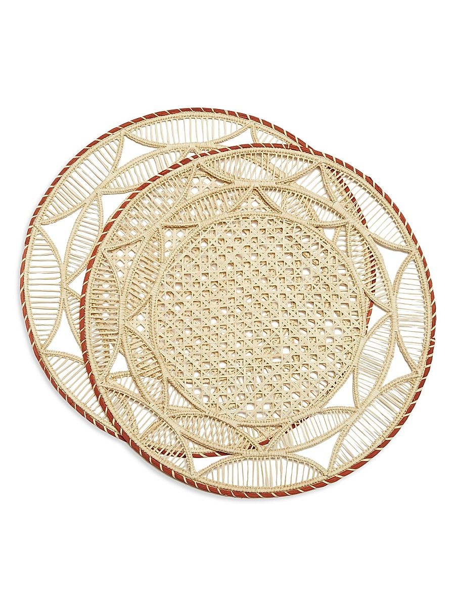 Raffia Placemat Set of 2 - Sol Orange