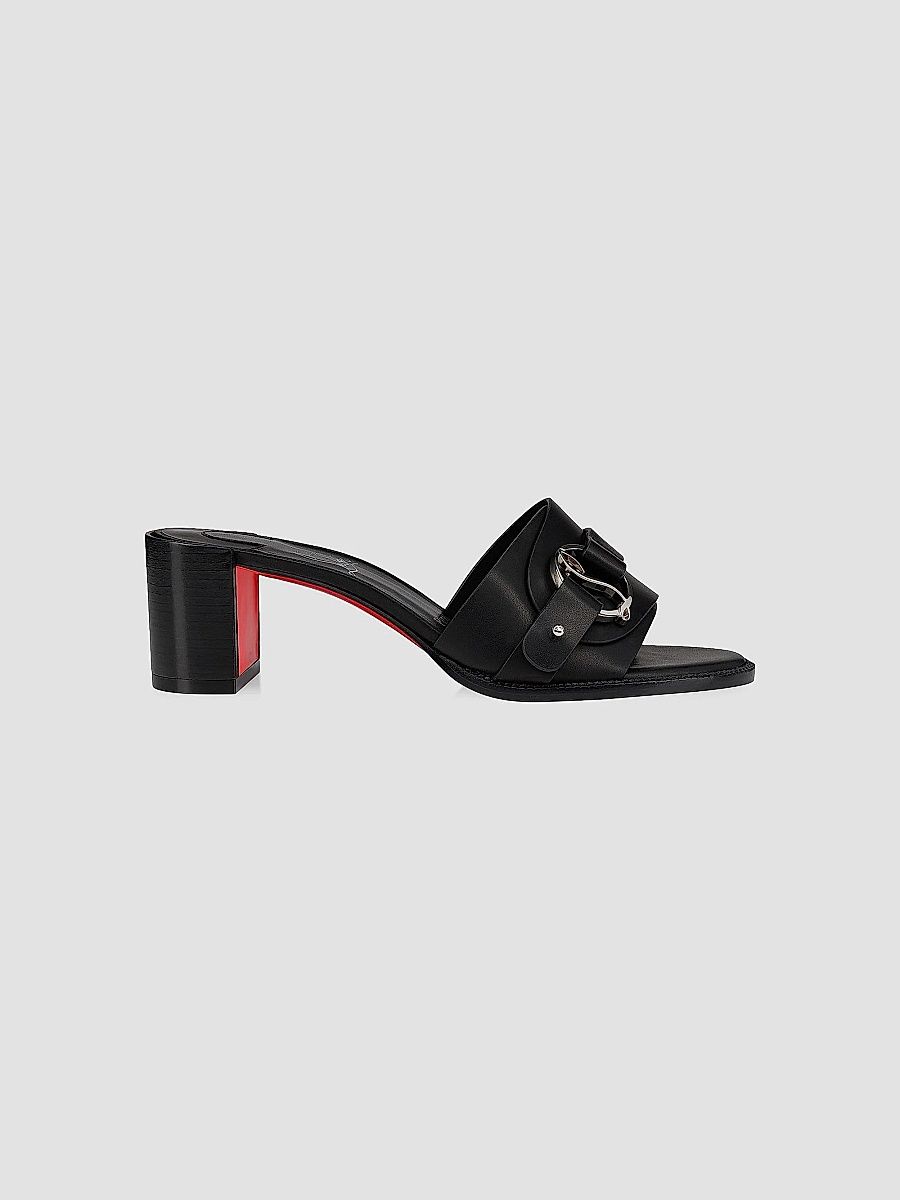 Christian Louboutin Women's Her in Roma 55MM Mules - Black - Size 7.5