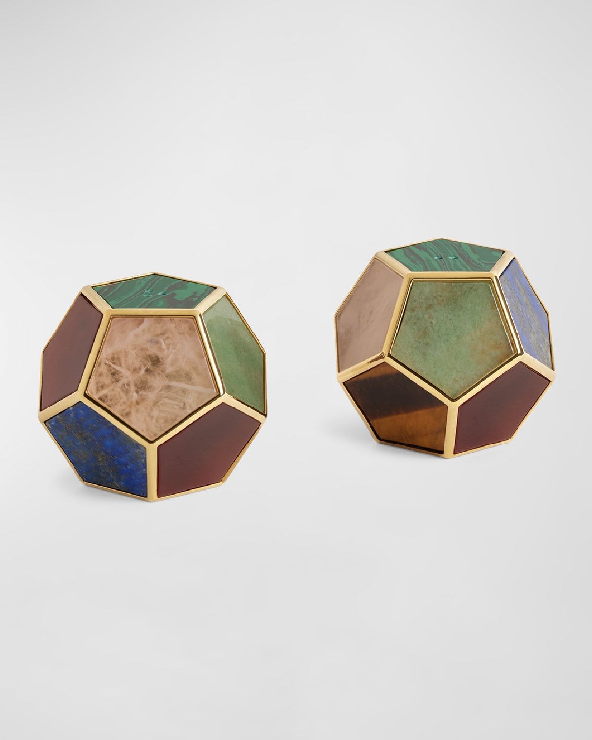 Multi-Stone Pentagon Spice Jewels, Set of 2