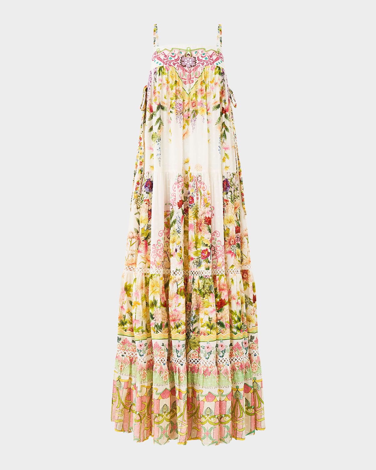 Floral Long Tiered Dress