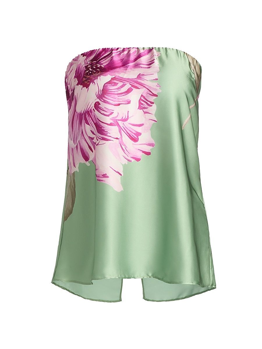 Women's Yassi Floral Strapless Top - Large Flora - Size XS