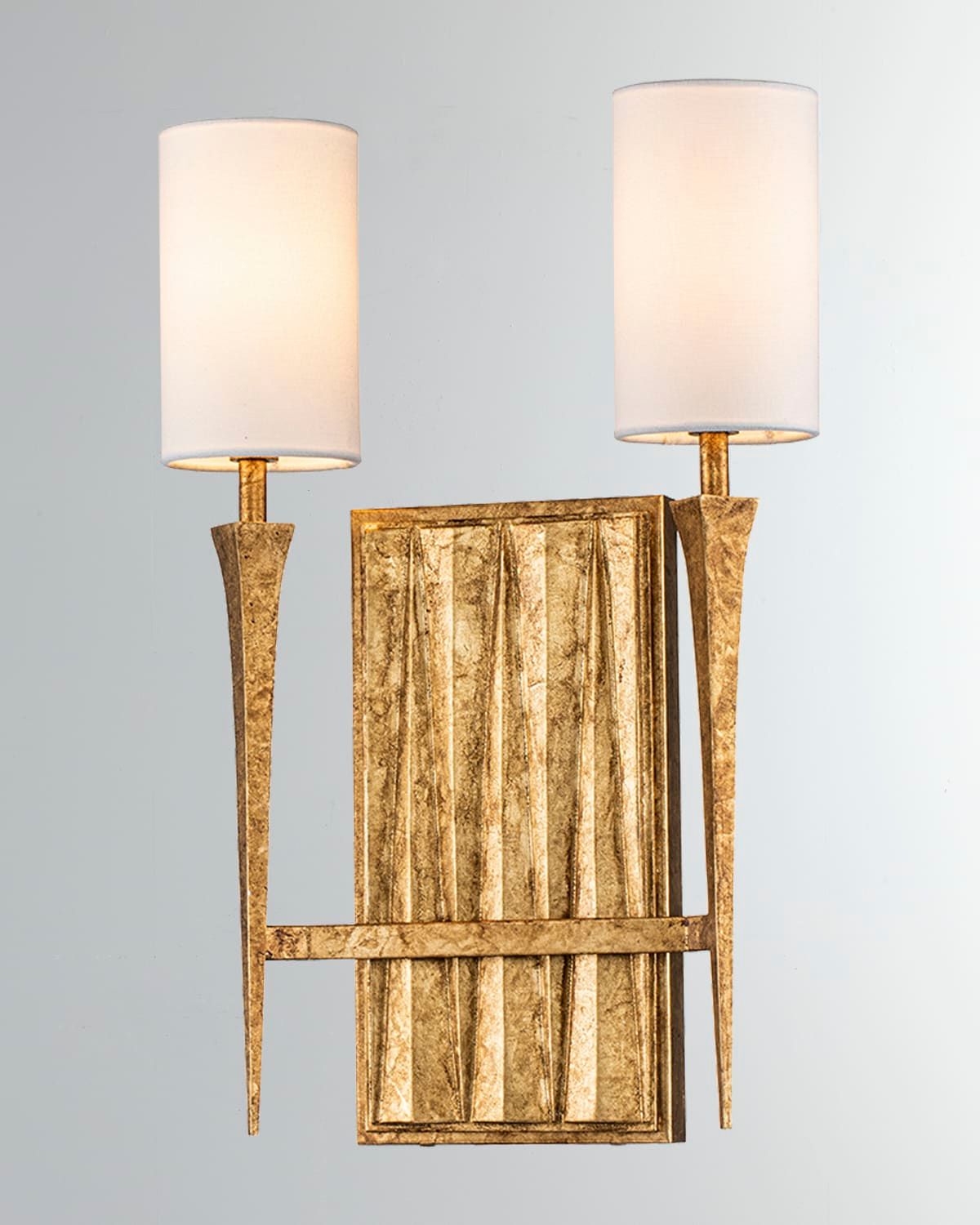 Crest 2-Light Black Sconce