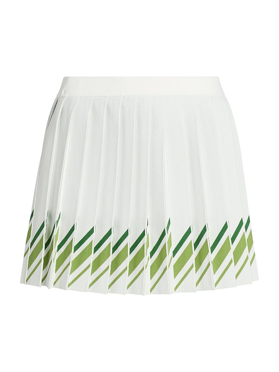 Women's Billie Pleared Tennis Miniskirt - Ivory - Size Large