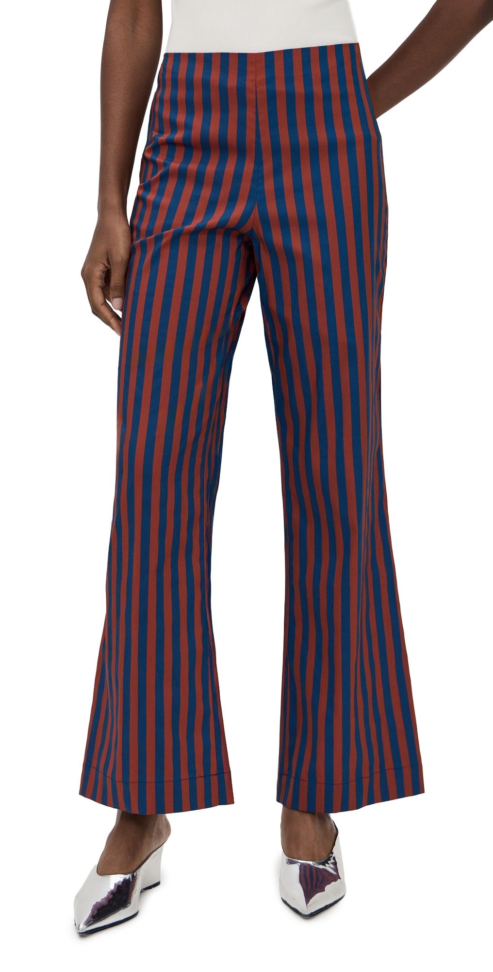 SIMONMILLER Pia Poplin Pants Navy/Henna 6