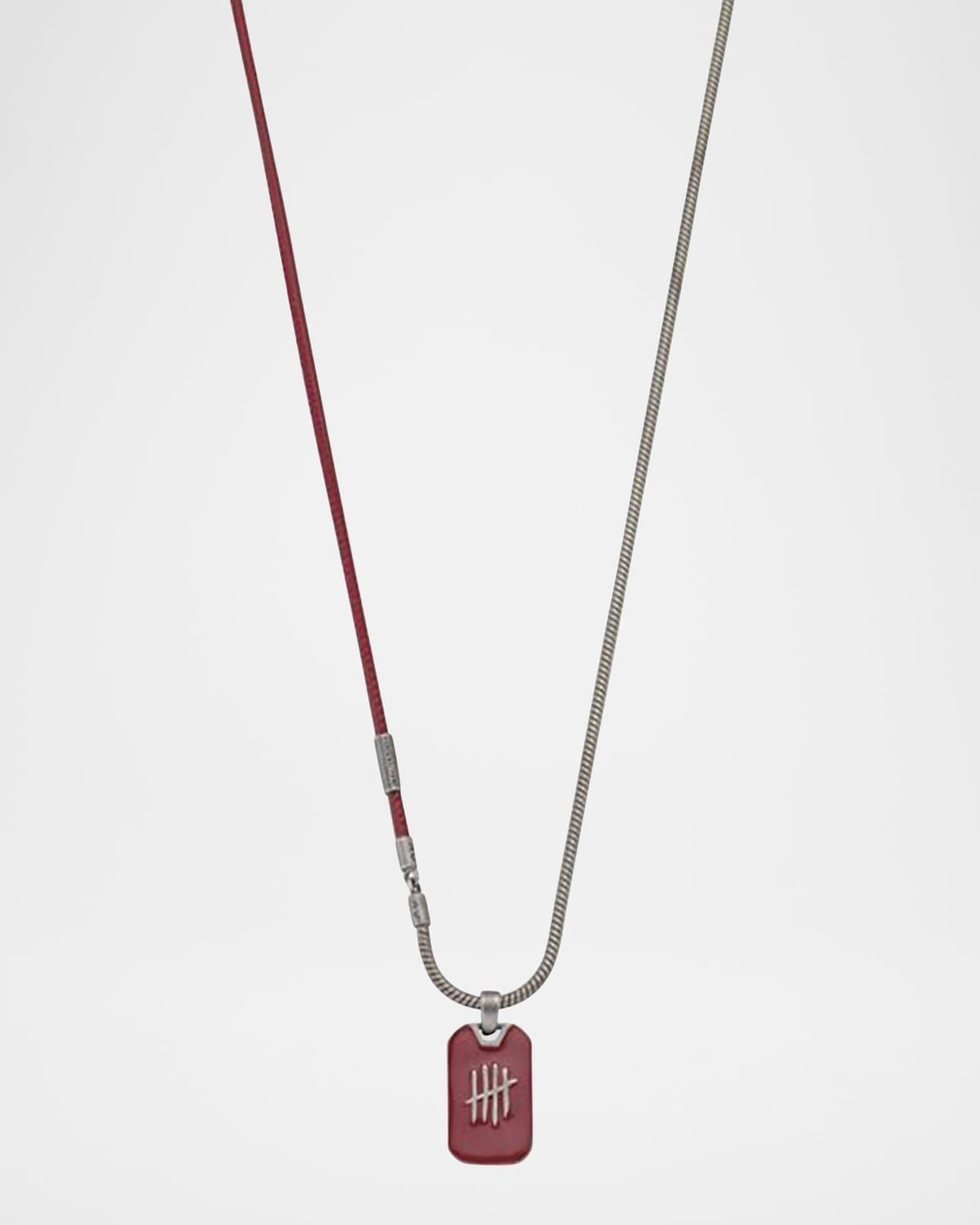 Men & apos;s Triumph Tag Enamel Pendant Necklace