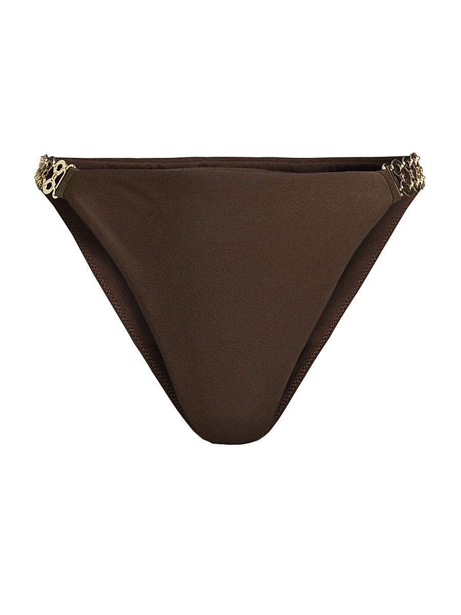 Women's Andrea Side-Chain Bikini Bottom - Beach Brown - Size XL