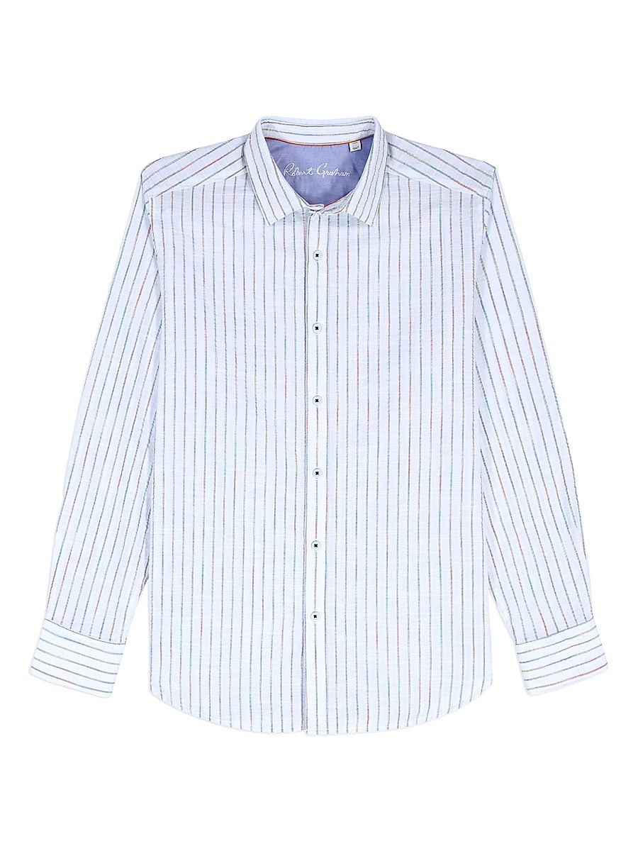 Men's Wythburn Woven Cotton Button-Front Shirt - Size XXL