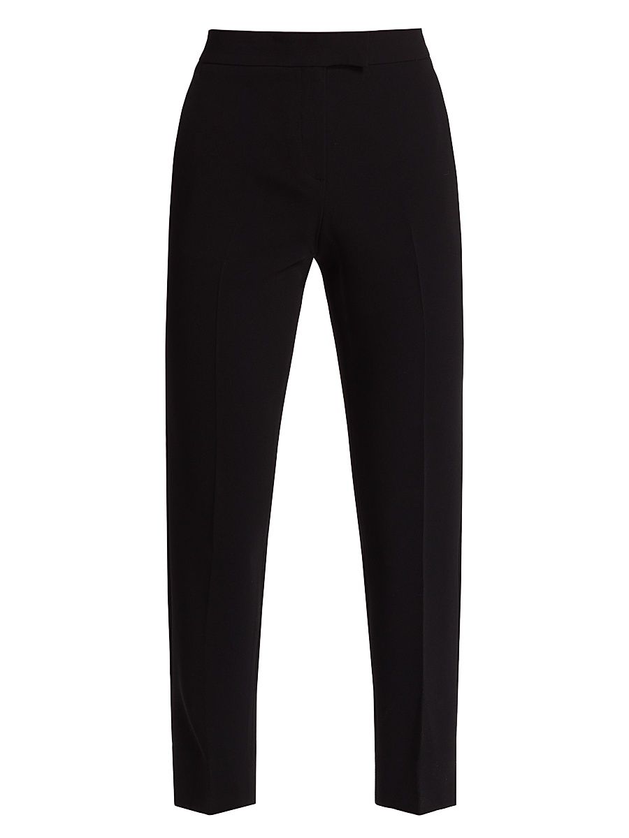 Women's Ibbey Crepe Tapered Trousers - Black - Size 12