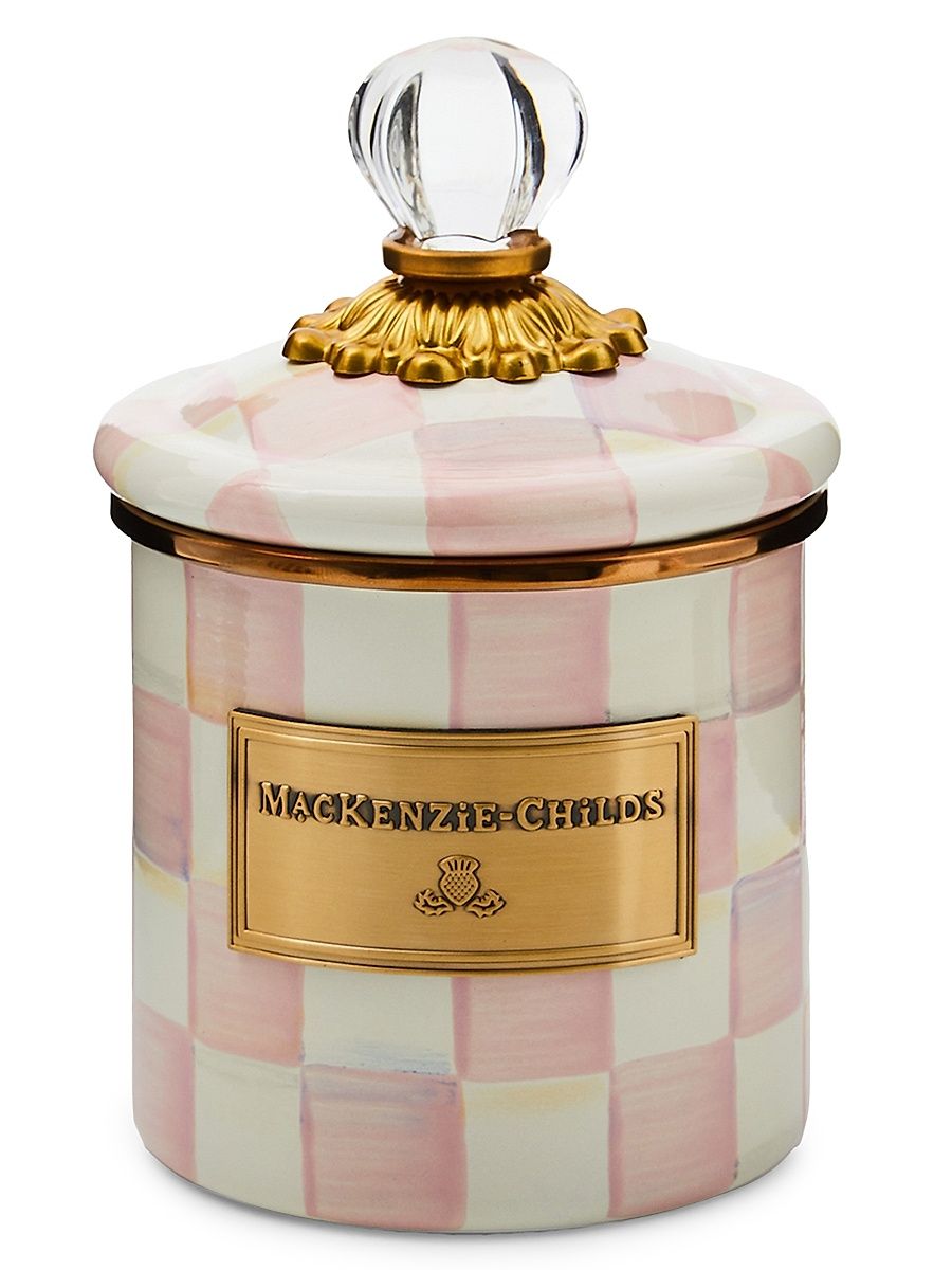 Rosy Check Enamel Demi Canister