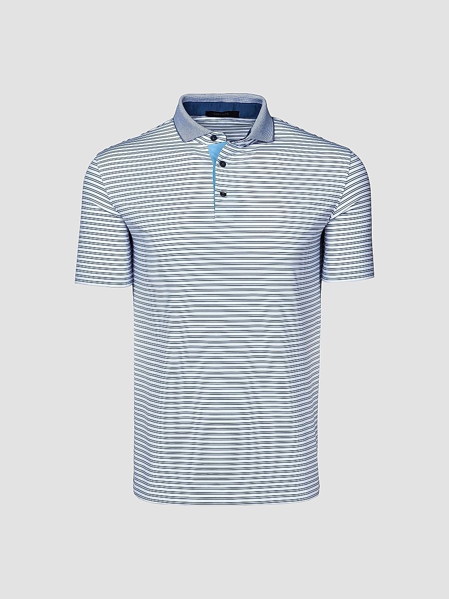 Greyson Men's Winoka Striped Polo Shirt - Falcon - Size XL