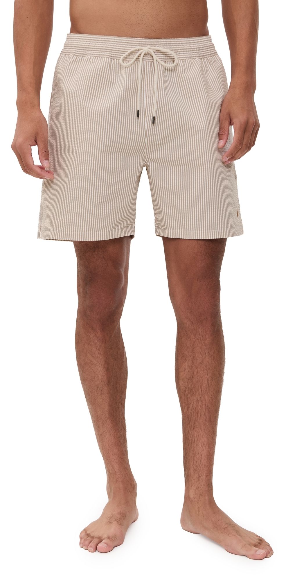 Polo Ralph Lauren Traveler Seersucker Swim Trunks 6 Coastal Beige Seersucker XXL