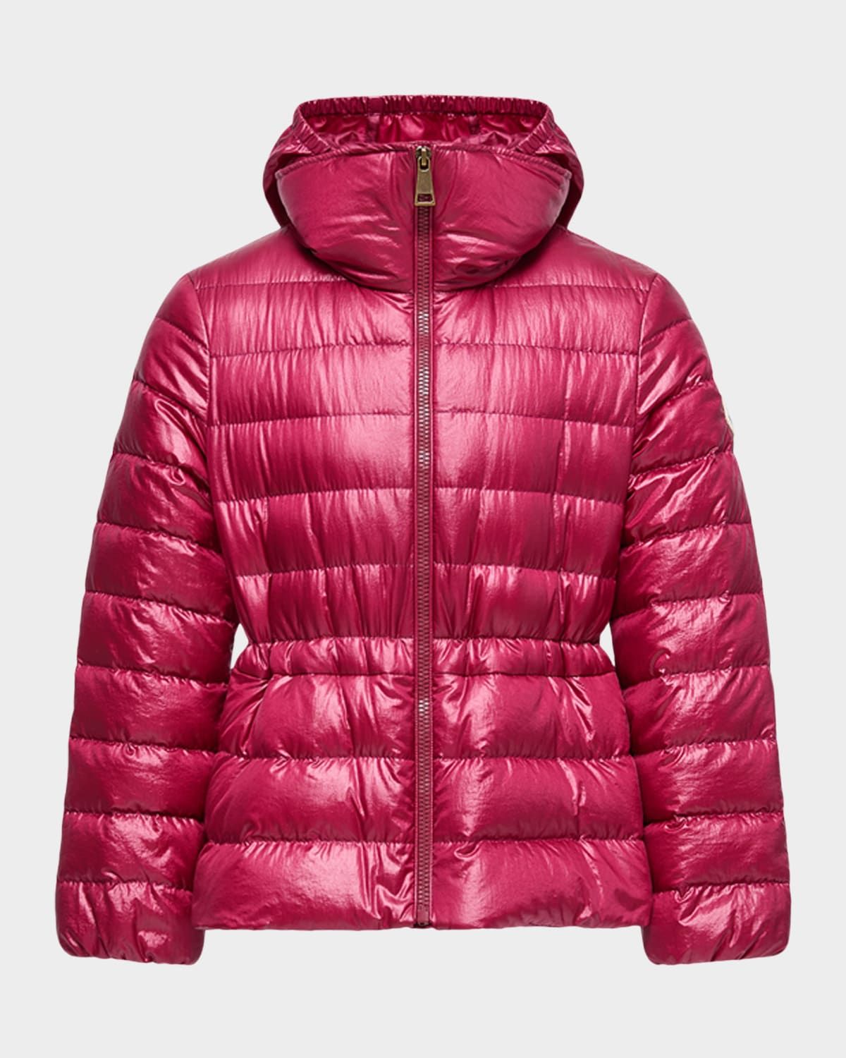 Girl & apos;s Fem Hooded Down Jacket, Size 12-14