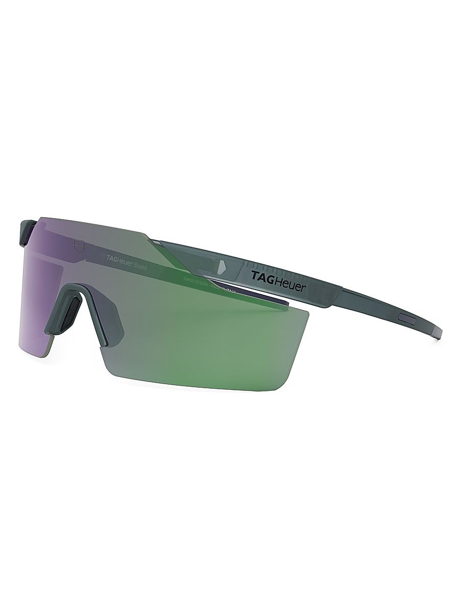 Men's Shield 149MM Mask Sunglasses - Blue Green