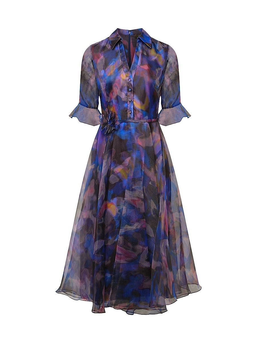 Women's Colette Midi-Shirtdress - Shadow Aura - Size 16