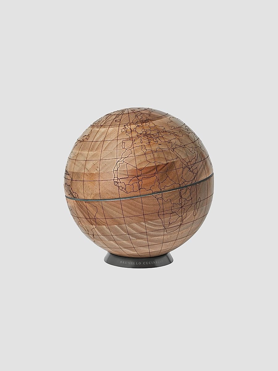 Walnut Wood and Krion Globe - Hazelnut