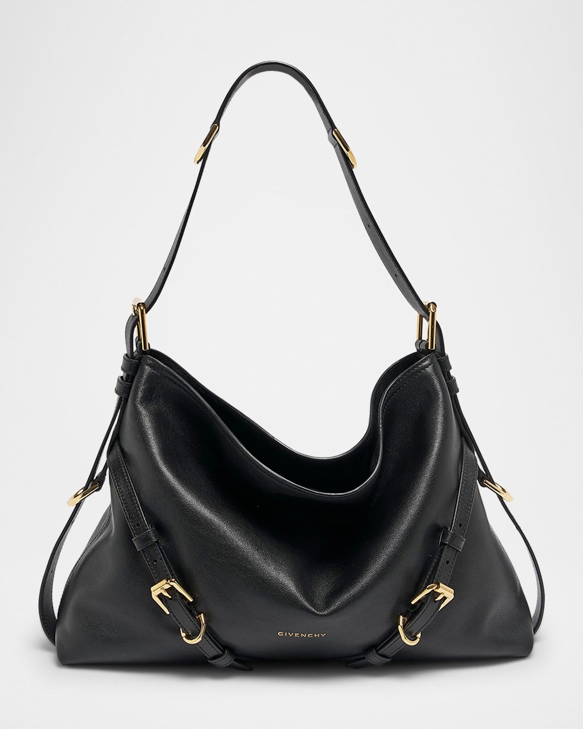 Voyou Medium Shoulder Bag in Shiny Leather