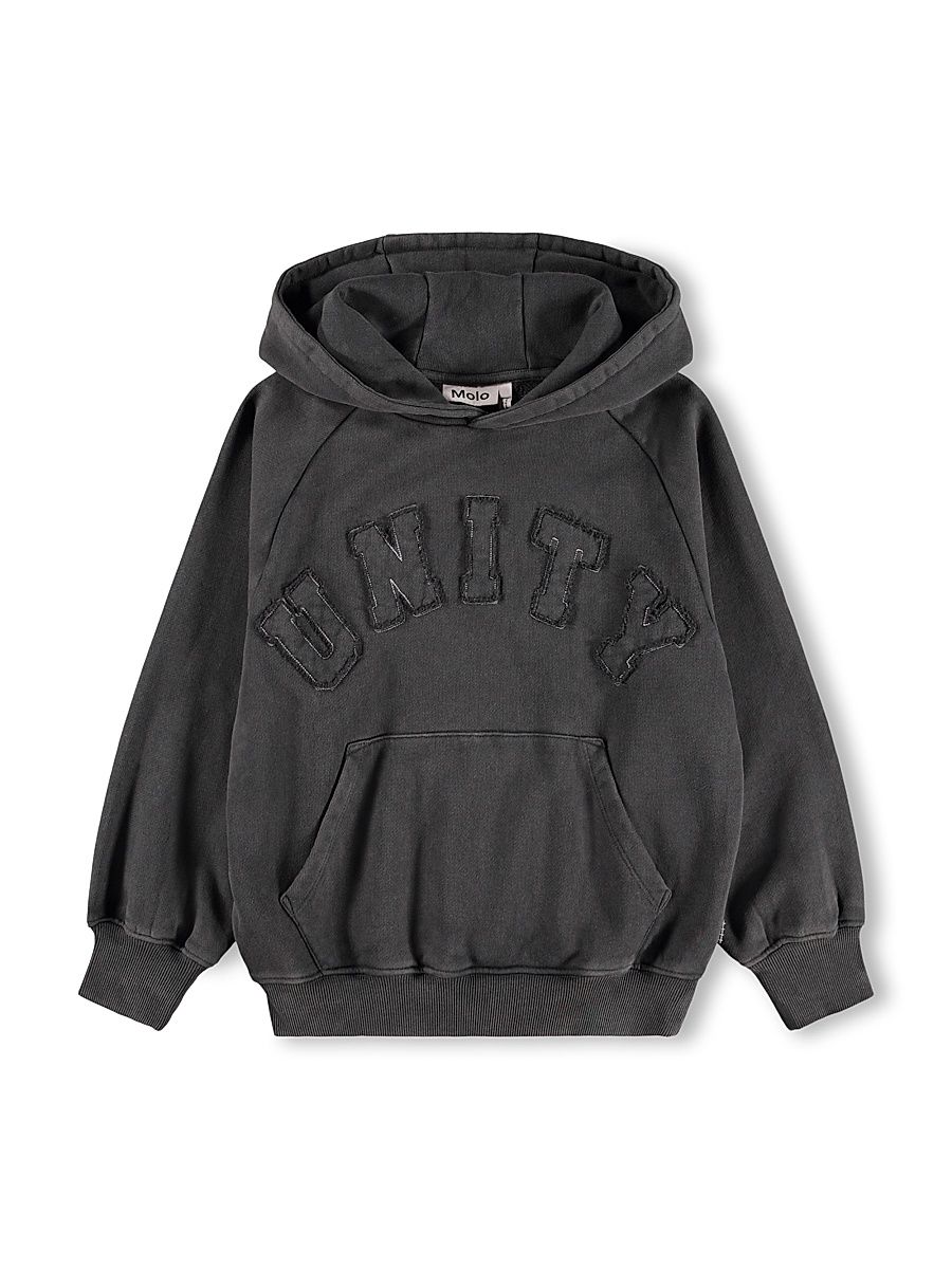 Little Boy's & Boy's Unity Cotton Hoodie - Raven - Size 10