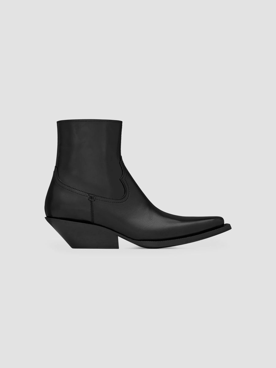 Saint Laurent Women's Dylan Booties in Smooth Leather - Black - Size 11