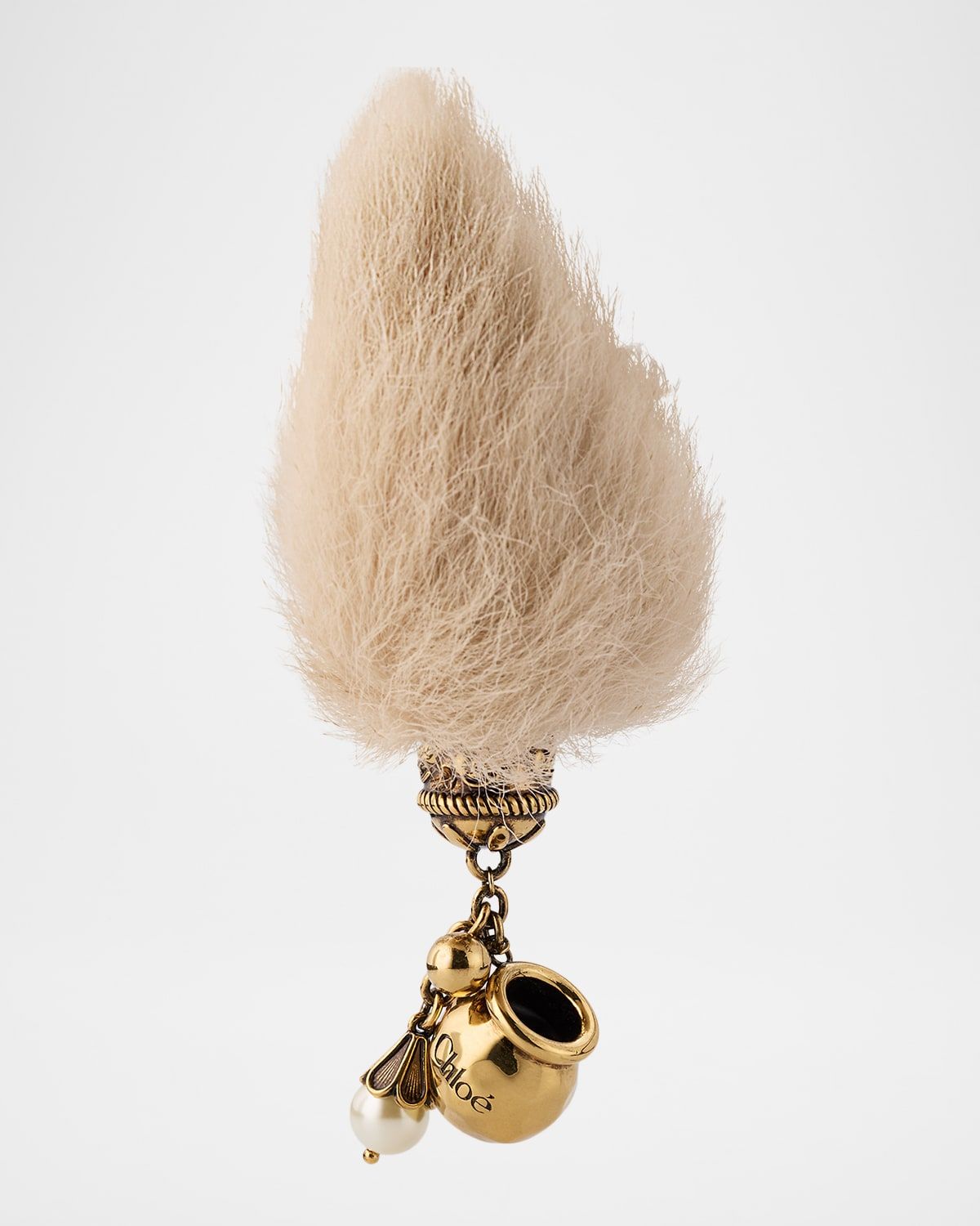 Sphere Shearling Tail Dice Charm