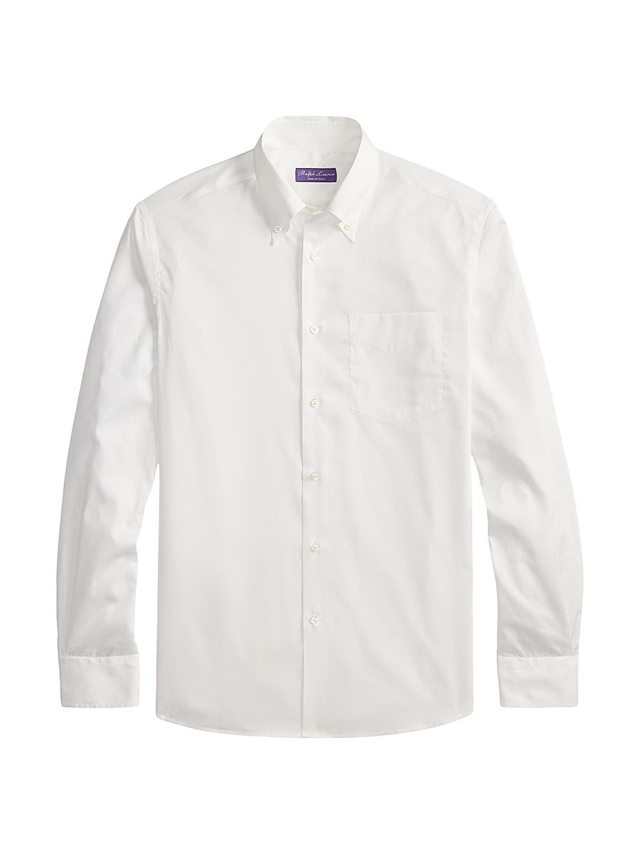 Men's Cotton Twill Shirt - White - Size XXL