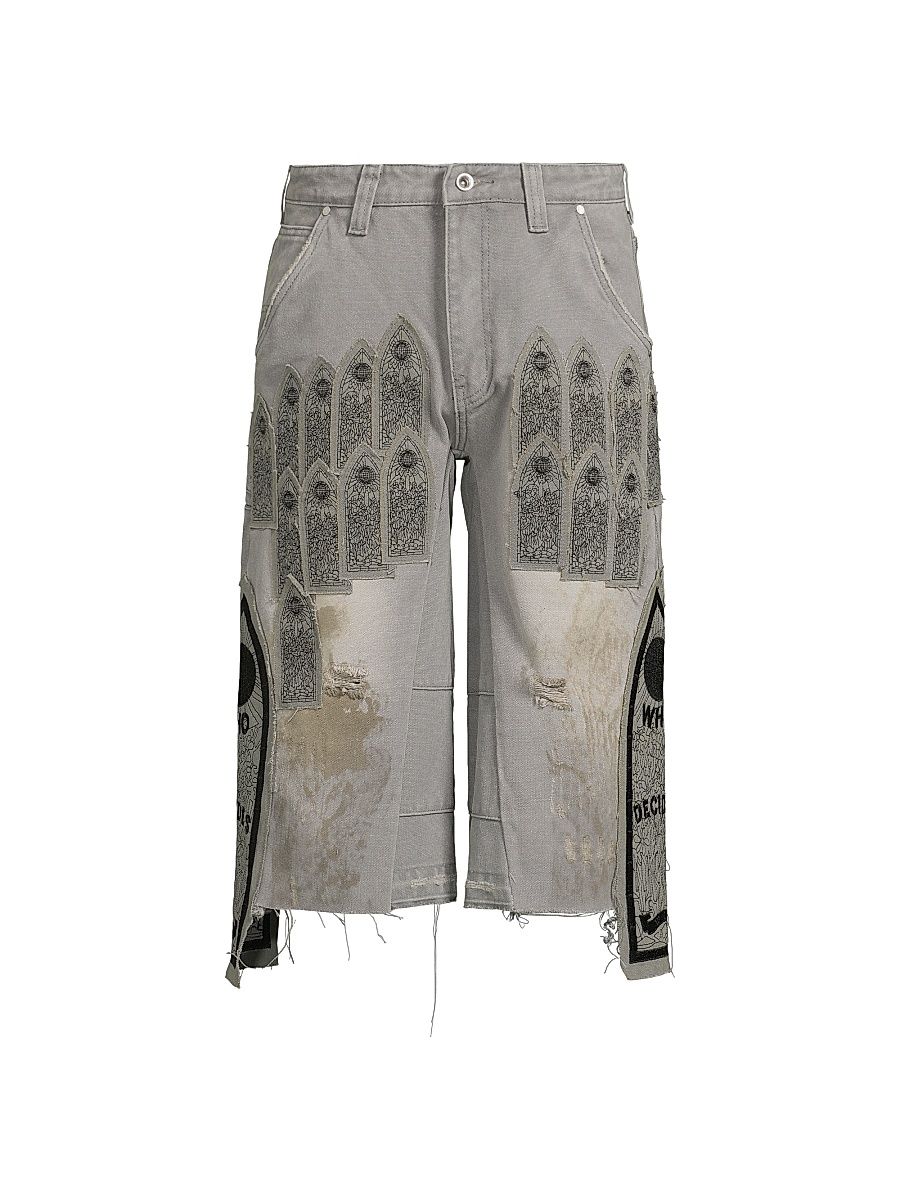 Men's Arched Patch Carpenter Shorts - Vintage Grey - Size 34