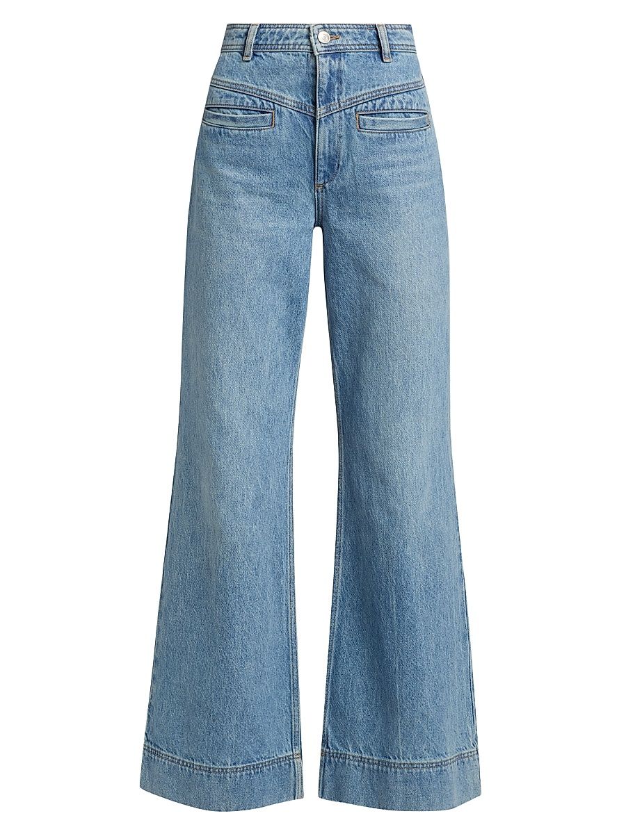 Women's Ranja Flared Wide-Leg Jeans - Blue Jeans - Size XL