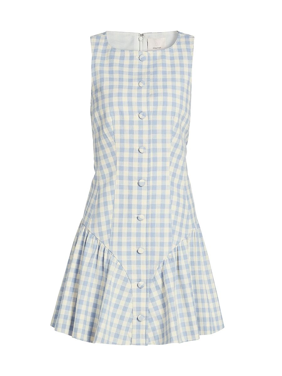 Women's Royce Gingham Minidress - Lilac Opal Ivory - Size 16