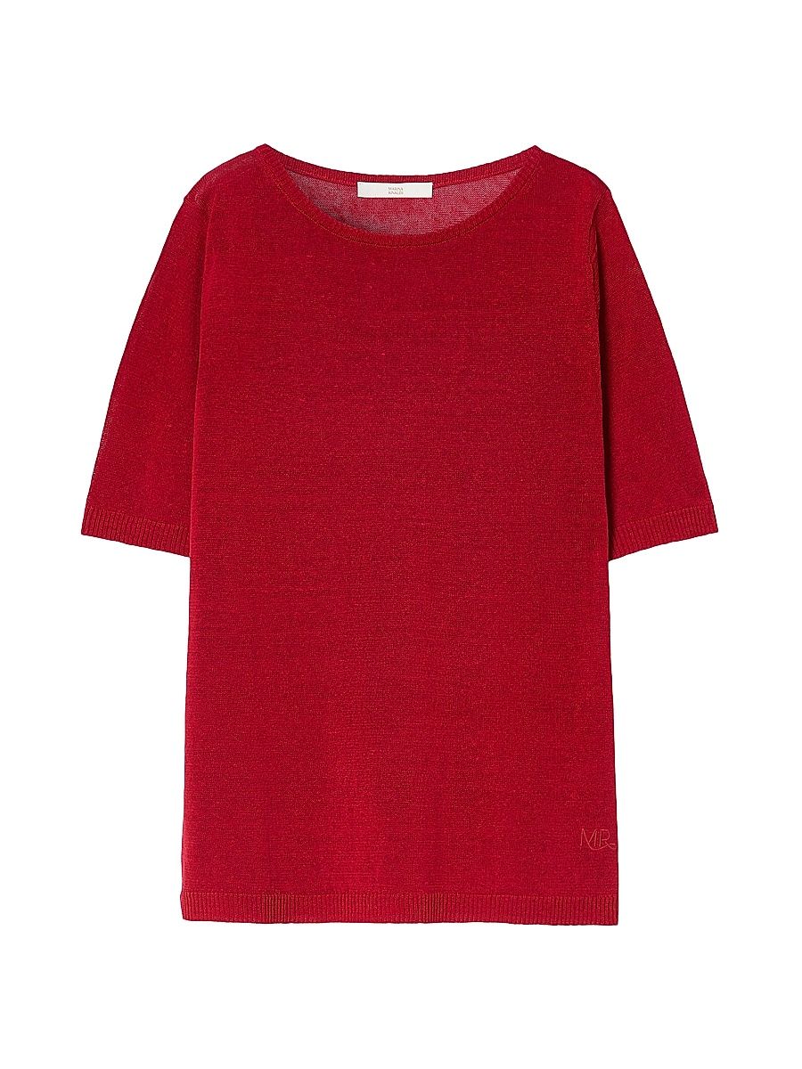 Women's Linen Blend Sweater - Cherry - Size XL