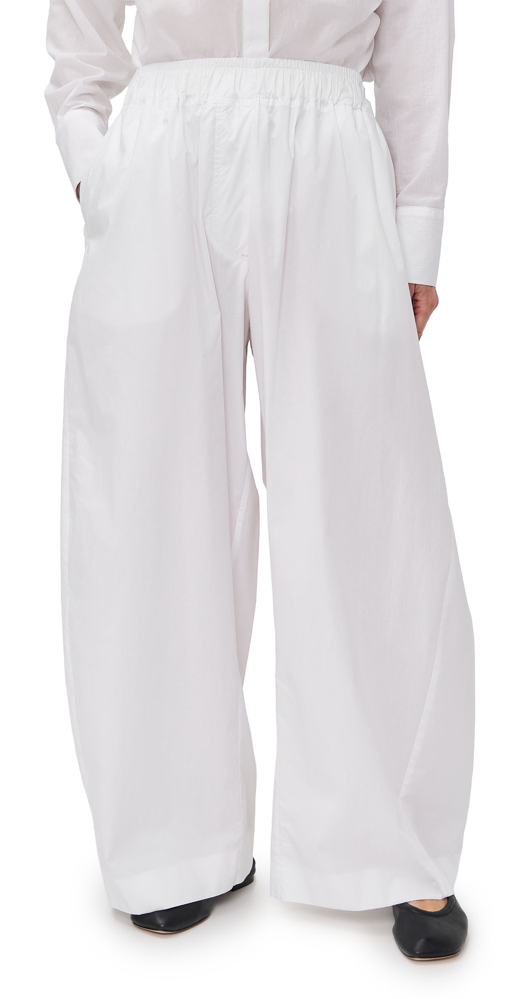 The Latest Dora Petite Popeline Trousers White 42