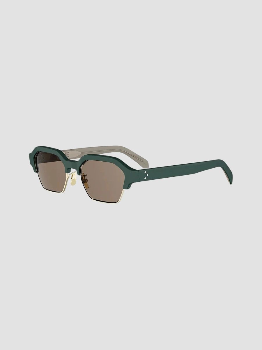 CELINE Men's Combi 53MM Geometric Sunglasses - Dark Green