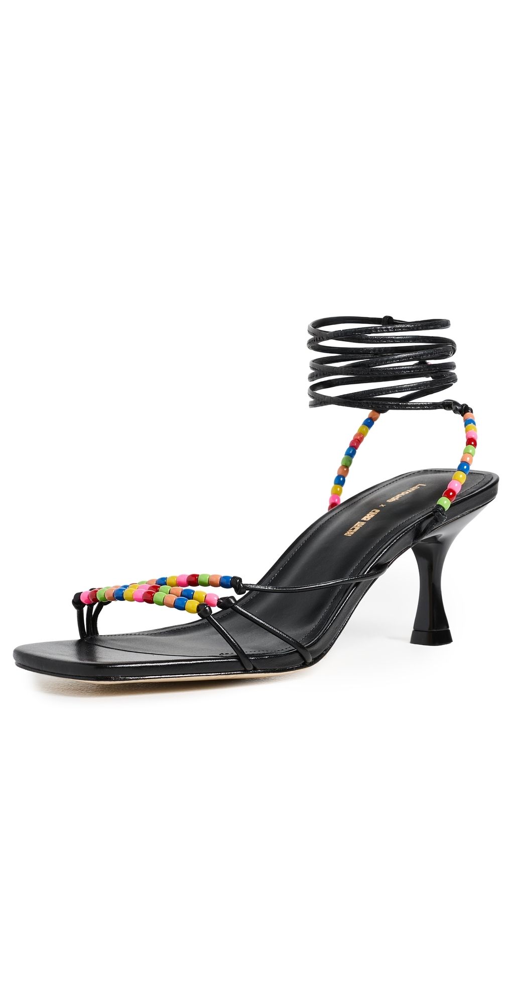 Larroudé Larroudé x Ciao Lucia Eloisa Sandals Calf Skin Black 5.5