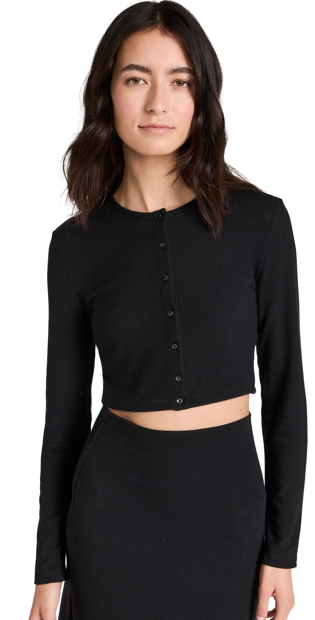Leset Lauren Crop Cardigan II Black XS
