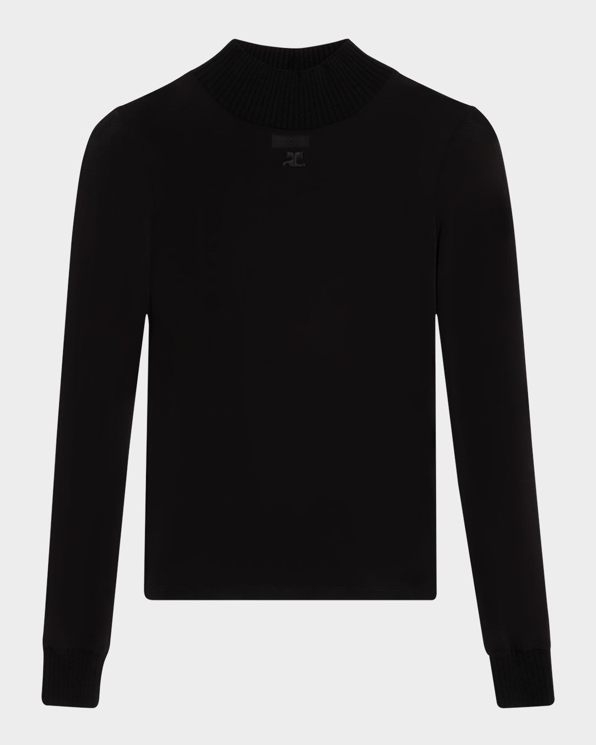 Re-Edition Mock-Neck Long-Sleeve Fitted Top