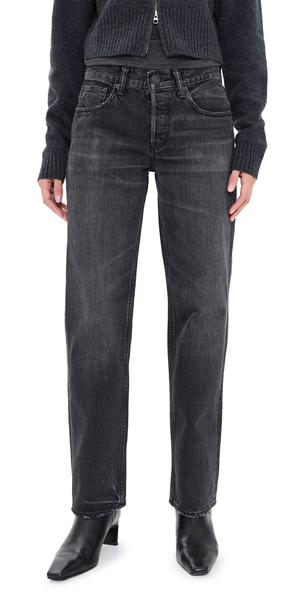 MOUSSY VINTAGE Irwin Straight Low Jeans Black 23