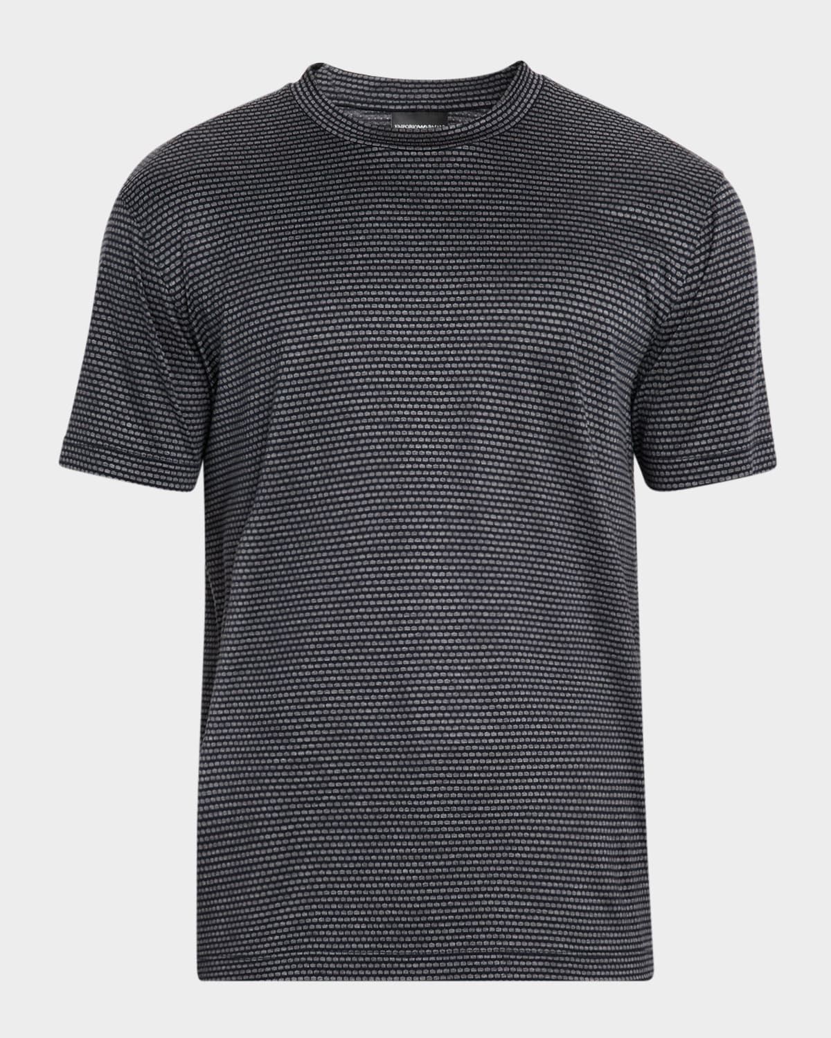 Men & apos;s Jersey Jacquard Crewneck T-Shirt